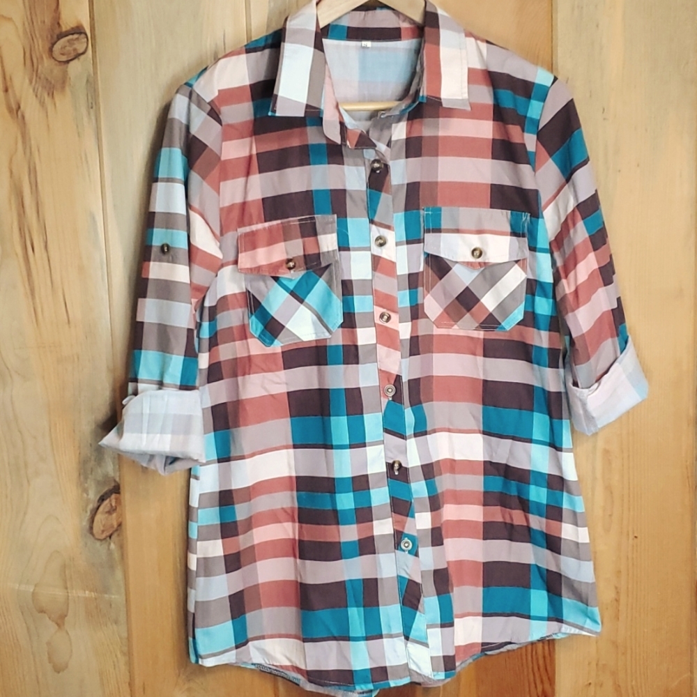🐞Plaid Blouse Size S